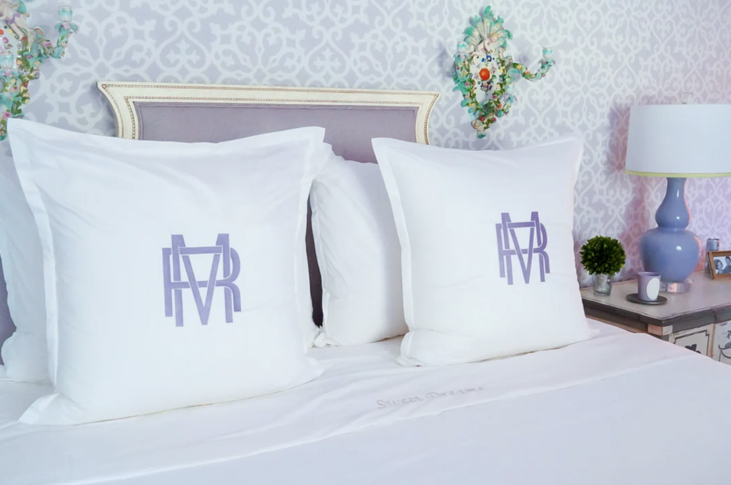 The Pillow Bar can fully customize pillow shape, style, fill and monogram to fit whatever sleep or style need. 